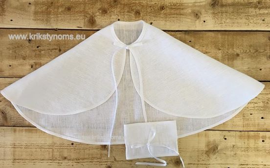 Lininė skraistė pieno baltumo