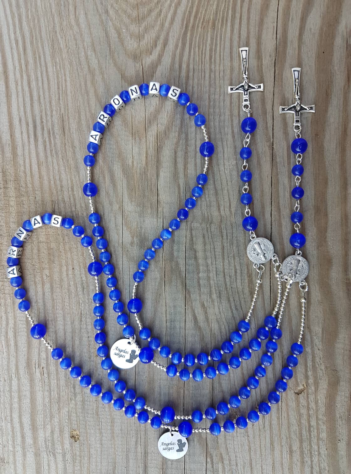 Mėlynas Katės akies rožančius