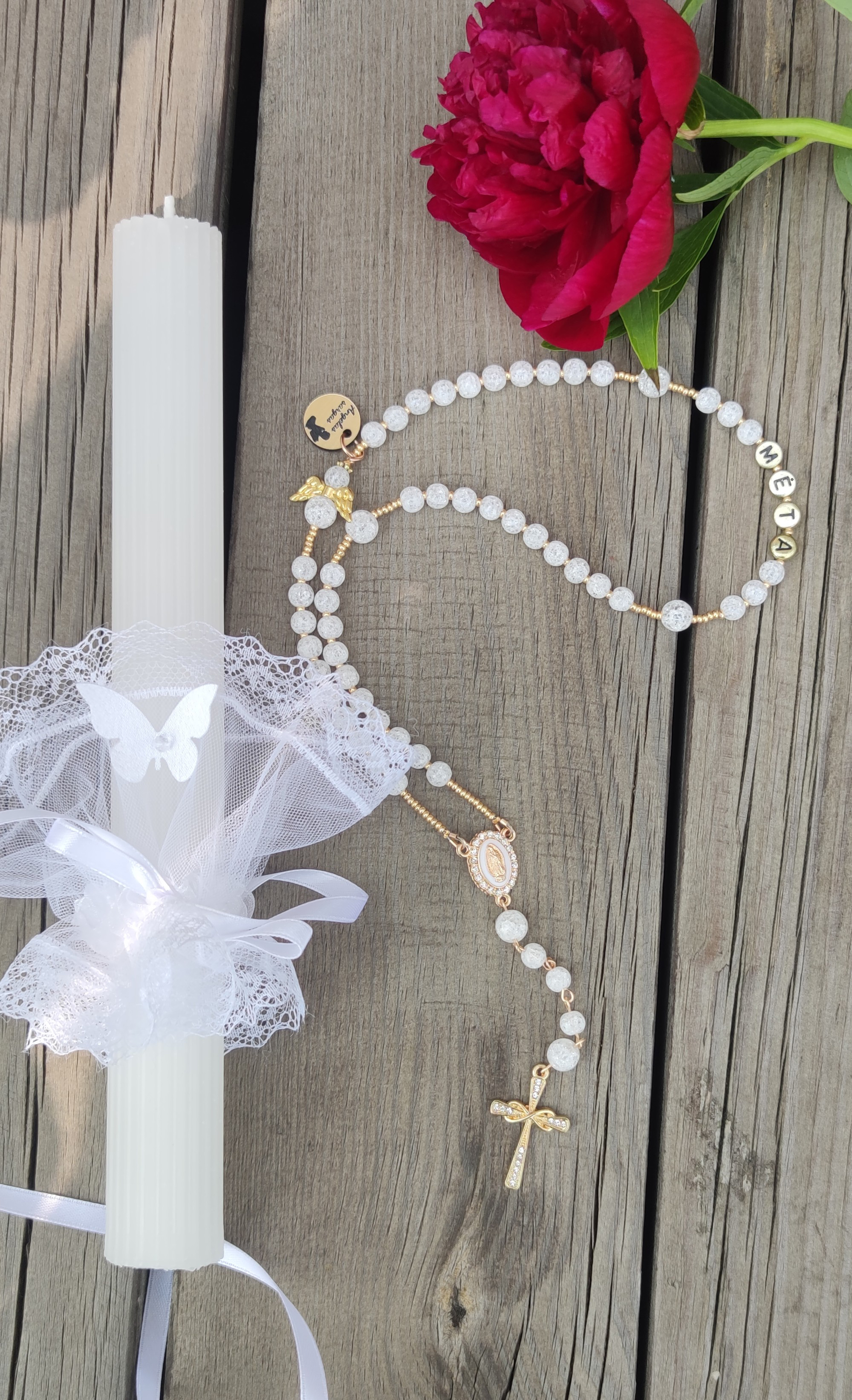 Rožančius kalnų krištolas