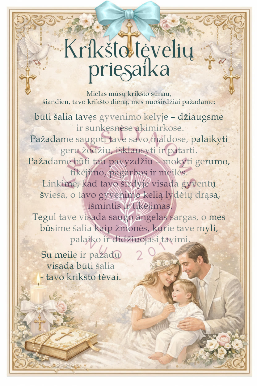 Krikšto tėvų priesaika krikšto sūnui